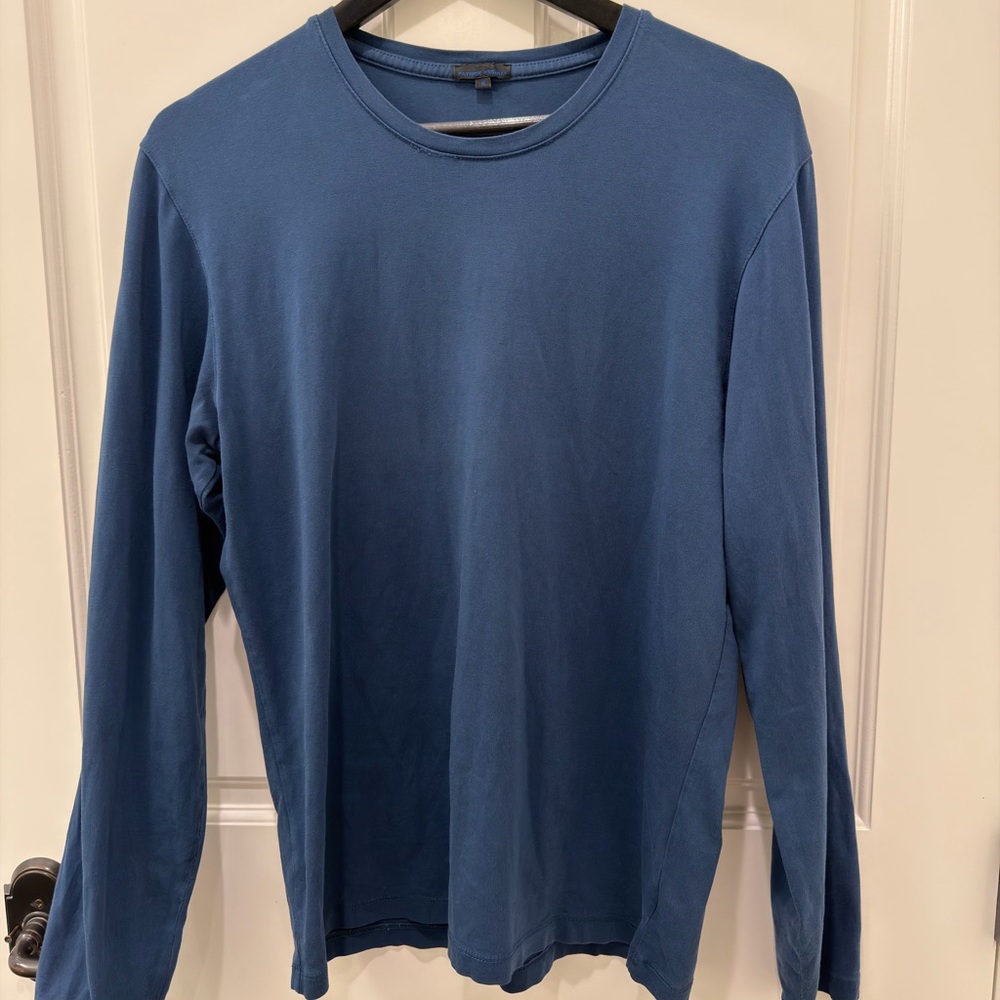 Men's Long Sleeve Blue Tee